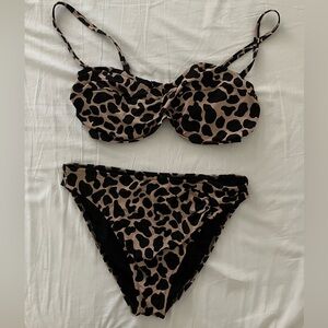Fantasie Leopard Print Bikini Brown and Black